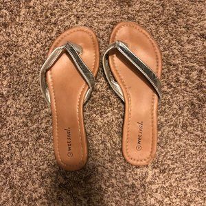 Wet Seal Silver Sandals